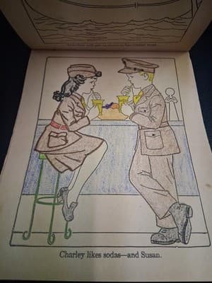 Vintage Coloring Book 1944 Hi Soldier - Thumbnail 3