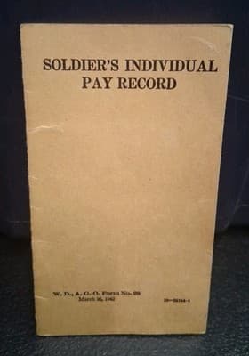 WWII Soldier's Individual Pay Record, Exc - Thumbnail 2
