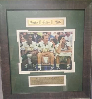 Larry Bird Kevin McHale Robert Parrish Boston Celtics - The Glory Days 18” x 16”
