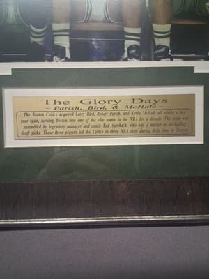 Larry Bird Kevin McHale Robert Parrish Boston Celtics - The Glory Days 18” x 16” - Thumbnail 5
