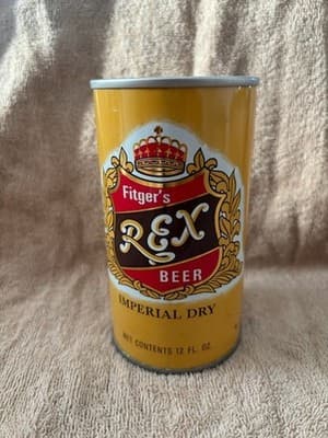 RARE FITGER'S REX BEER CAN (1972) FITGER BREWING COMPANY - DULUTH, MINN - Thumbnail 2