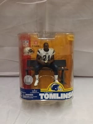 McFarlane NFL Series 16 LaDainian Tomlinson #21 San Diego Chargers White Jersey.