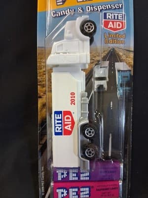 PEZ Rite Aid 2010 Limited Edition Semi Truck RETIRED New On Card - Thumbnail 2