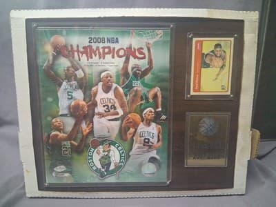 2008 NBA Champions Boston Celtic Framed Plaque With NBA Card Fan Portrait Nice! - Thumbnail 8