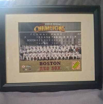 2004 CHAMPIONS WORLD SERIES BOSTON RED SOX FRAMED 8 X 10 PHOTO PLAQUE-MAN CAVE