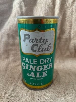 Party CLUB PALDE DRY GINGER ALE Soda Can Vintage 12oz