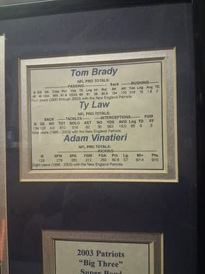 2003 New England Patriots NFL Photo Plaque- Tom Brady, Big 3, Custom Portrait!!! - Thumbnail 5