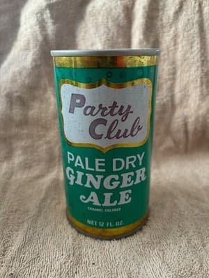 Party CLUB PALDE DRY GINGER ALE Soda Can Vintage 12oz - Thumbnail 2
