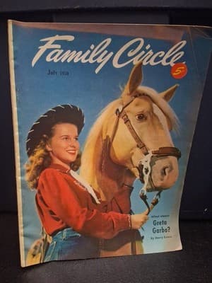 Lot Family Circle Magazine July 1948 & July 1950 Rodeo Color Home Canning Garbo - Thumbnail 2