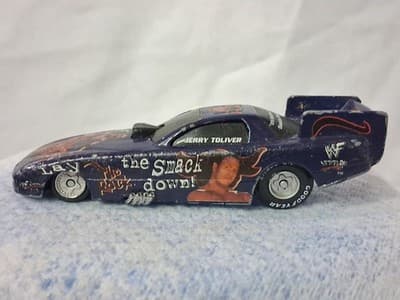 The Rock Smack Down Dragster Road Champs Toy Car Rare Vintage