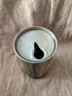 Metro Orange Soda can, EMPTY 10oz Soda Pop CAN from Canada, Montreal, Quebec - Thumbnail 6
