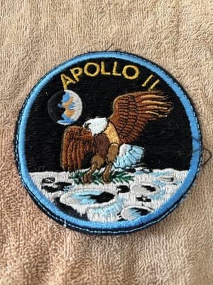 Commemorative USA NASA Apollo 11 Space Flight Embroidered Patch Vintage