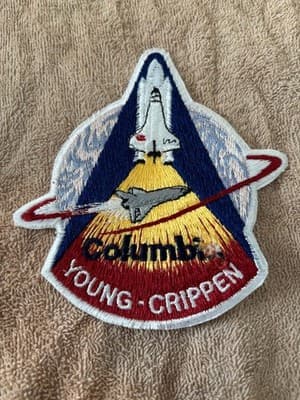 Vintage NASA Columbia Space Shuttle Young-Crippen Embroidered Suit Patch Badge