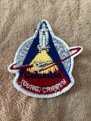 Vintage NASA Columbia Space Shuttle Young-Crippen Embroidered Suit Patch Badge
