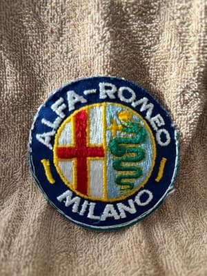 Alfa Romeo Milano Patch Logo Sports Car Racecar Manufacturer Automobile Badge