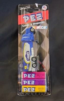 LOWE'S #48 * TRACTOR TRAILER Pez Dispensers * New On Original Card * - Thumbnail 2