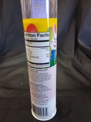 PEZ Candy Dispenser 2012 Yellow EGG Polka Dots lavender stem 11" TUBE SEALED - Thumbnail 4