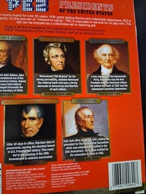 PEZ Education Series “Presidents of the USA” Volume II 1825-1845 NIB - Thumbnail 7