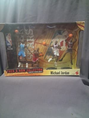 Mattel Michael Jordan Then and Now Collection 1999 NBA Chicago Bulls Figures NIB - Thumbnail 2