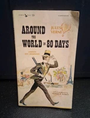 Around The World In Eighty Days by Jules Verne 1963 Airmont Paperback