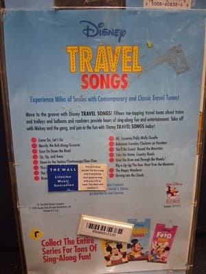 Disney Travel Songs Cassette Tape Walt Disney Records 1994 NEW Orig Pk - Thumbnail 5