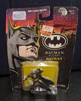 NIP Vintage 1992 ERTL Batman Returns Batman Figure Unopened Diecast Metal #2481