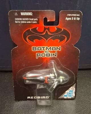 Vintage, 1997 Hasbro Kenner Batman & Robin Redbird Die Cast Metal - Black & Red