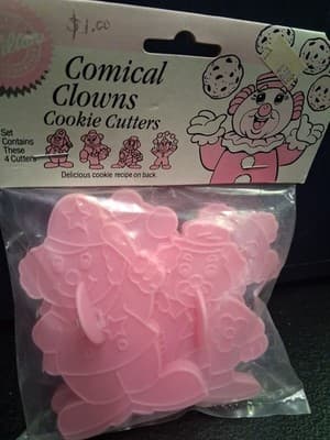 Vintage 1990 Wilton Comical Clowns Cookie Cutters Set of 4 Pink NIP - Thumbnail 3