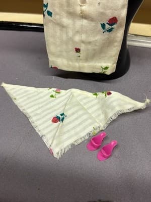 Vintage Mattel 1960’s Barbie Doll Outfit, Strawberry Dress , With Accessories - Thumbnail 4