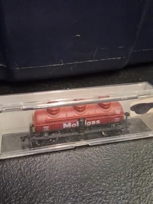 Life-Like #7766 N Scale Gauge Red Mobil Gas 3 Dome WSRX 238 Tanker Train Car - Thumbnail 2