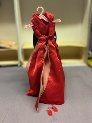 Vintage Mattel 1960’s Barbie Doll Outfit Red With Accessories - Thumbnail 2