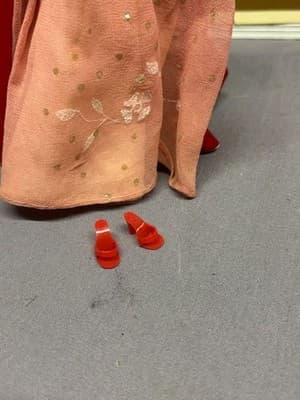 Vintage Mattel 1960’s Barbie Doll Outfit Red With Accessories - Thumbnail 3
