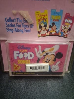 Walt Disney Food Songs Cassette Tape 1994 Mickey Mouse - BRAND NEW - ORIG PKG - Thumbnail 4