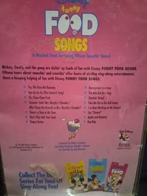 Walt Disney Food Songs Cassette Tape 1994 Mickey Mouse - BRAND NEW - ORIG PKG - Thumbnail 3