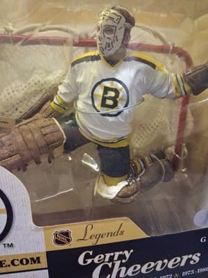 McFarlane Legends GERRY CHEEVERS Series 1 - Boston Bruins White Jersey Variant! - Thumbnail 4