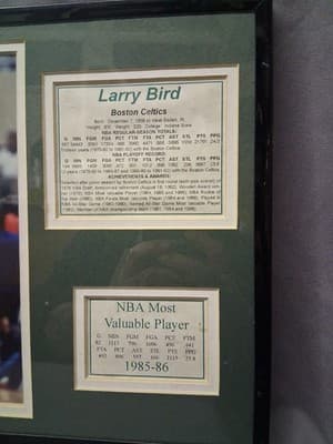 Larry Bird Commemorative Retro Display Piece HOF MVP Framed Collage - Thumbnail 4