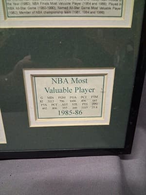 Larry Bird Commemorative Retro Display Piece HOF MVP Framed Collage - Thumbnail 6