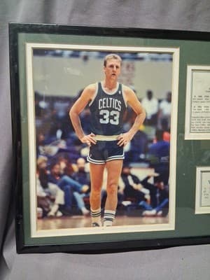 Larry Bird Commemorative Retro Display Piece HOF MVP Framed Collage - Thumbnail 3