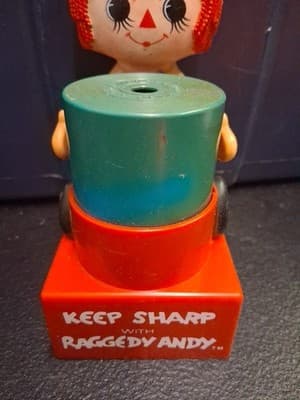 Vintage Raggedy Andy Pencil Sharpener Keep Sharp Display Or Parts Only 1974 - Thumbnail 2