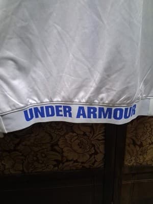 Under Armour Mens White Zip Up Jacket Royal Blue Detailing Sz 2X Brand New Cond - Thumbnail 8