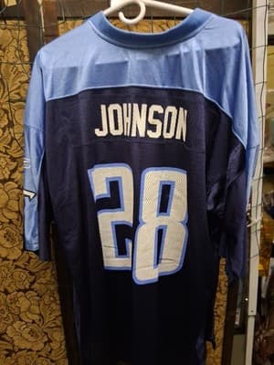 Vintage Reebok Tennessee Titans Chris Johnson #28 Blue NFL Men’s Jersey Size 2XL - Thumbnail 6