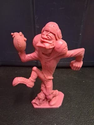 Vintage Hot Pink "Nutty Mads" End Zone Football Figure - 1964 Louis Marx & Co. - Thumbnail 2
