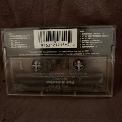Pat Benatar Cassette Best Shots 1989 Chrysalis Records VG Condition - Thumbnail 2