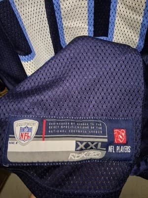 Vintage Reebok Tennessee Titans Chris Johnson #28 Blue NFL Men’s Jersey Size 2XL - Thumbnail 5