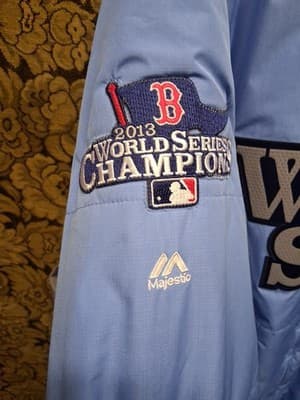 VTG MAJESTIC 2013 WORLD SERIES AUTHENTIC DUGOUT FULL ZIPP JACKET SIZE 2XL - Thumbnail 3