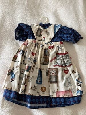 Vintage Doll Dress Handmade For 18" American Girl Doll - Thumbnail 2