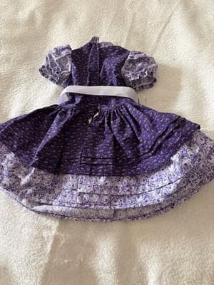 Handmade Doll Dress For 18” American Girl Doll Beautiful Purple - Thumbnail 2
