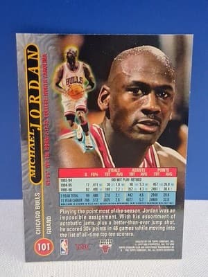 MICHAEL JORDAN 1996-97 Topps Stadium Club Base #101 | Bulls - Thumbnail 2