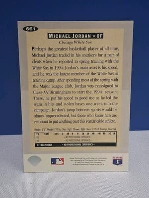 ⚾1993-94 Upper Deck Collector's Choice #661 Michael Jordan Rookie Card RC - Thumbnail 2