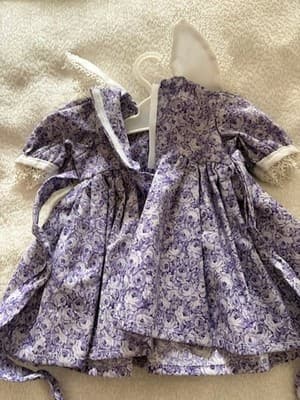 Beautiful Handmade Doll Dress For 18" American Girl Doll Purple Dress - Thumbnail 3